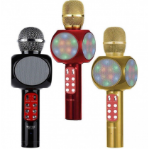 Microfon pentru Karaoke cu LED-uri WS-1816 , Wireless