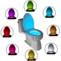Lampa de veghe cu LED pentru toaleta, senzor de miscare si lumina, 8 culori diferite teleMAG