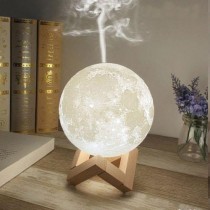Lampă de veghe cu umidificator, Luna Moon 3D + Cadou un ulei esențial aromaterapie 10ml