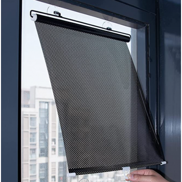 Parasolar perforat retractabil cu ventuze, 68cm x 125cm