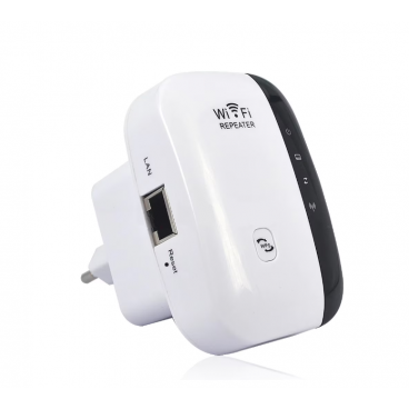 Amplificator de semnal Wifi, 2.4Ghz, 300 Mbps, raza de actiune 100m, priza LAN, alb