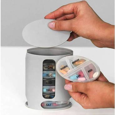 Cutie pastile organizator medicamente, 7 zile, recipiente detasabile cu 4 compartimente