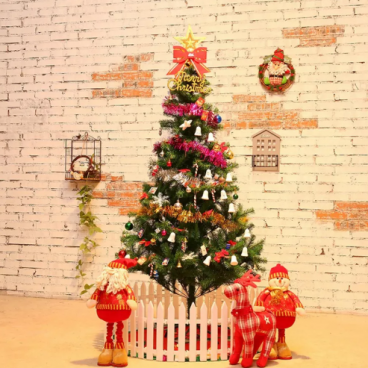 Brad de Craciun artificial, impodobit, inaltime 180cm Cu 24 Globuri + 4 Beteala 2M + Instalatie 100 LED + Suport Metalic