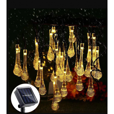 Instalatie de pom tip picatura cu incarcare solara led, 20 de picaturi