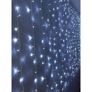 Instalatie de Craciun tip turturi alb rece interconectabil cu 8 metri