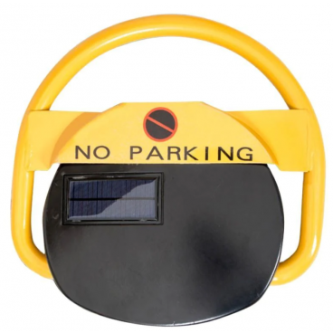 Blocator loc parcare automat solar, cu 2 telecomenzi si alarma, suporta 2 tone, Galben/Negru, rezistent intemperii