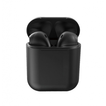 Casti wireless TWS i12, Bluetooth 5.0, Touch, Compatibile Android & iOS Black Intense teleMAG