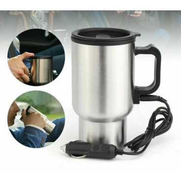 Cana termos de 400ml din Otel cu priza auto de 12V teleMAG