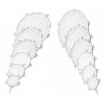 Set 12 capace flexibile din silicon, marimi diferite