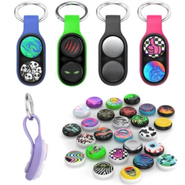 Set 2 Jucarii Pop Puck Fidget, cu 2 Magneti inclusi, Antistres