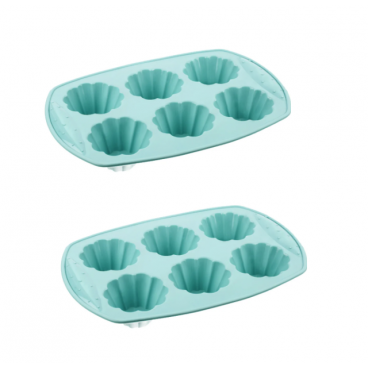 1 + 1 GRATIS - Forma din silicon pentru savarine, 6 cavitati