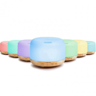 Umidificator ultrasunet cu telecomanda, capacitate 500ml, led 7 culori teleMAG