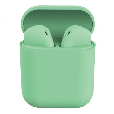 Casti wireless TWS i12, Bluetooth 5.0, Touch, Compatibile Android & iOS VERDE teleMAG