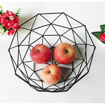 Cos pentru fructe metal , 27x10cm, negru