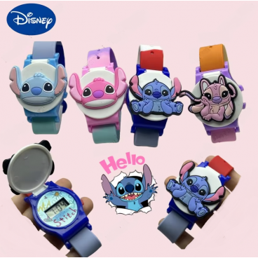 1 + 1 GRATIS - Ceas pentru copii cu Stitch si Angel