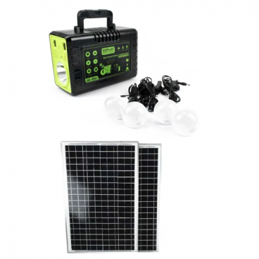 Kit solar GDPLUS GD-8001 de iluminat cu 2 panouri solare