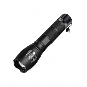 Lanterna CREE LED T15, 8000 lm, raza 500 m, Zoom reglabil, 4 moduri iluminare, aluminiu, rezistenta la apa teleMAG