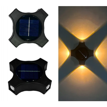 Set 4 Lampi solare cu lumina in 4 directii, Alb cald