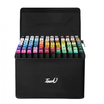 Set 120 Markere, 2 Capete “Subtire Si Gros”, Cu Geanta De Depozitare, Carioci Multicolore