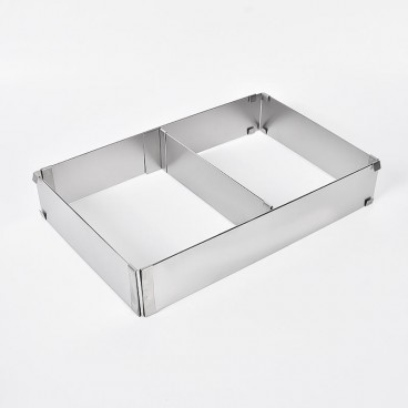 Forma reglabila tort/prajituri cu despartitor, 28,5-53,5 cm x 17,5-33 cm