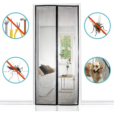 Perdea Cu Magneti Anti Insecte Magic Mesh, Negru