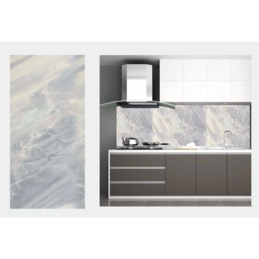 Placa autoadeziva pentru pardoseala sau perete tip marmura, Gri cu nuante, impermeabila, 60X30 CM