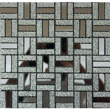 Placa autoadeziva, Mozaic sticla, lucios, Oglinda, 30 x 30 cm