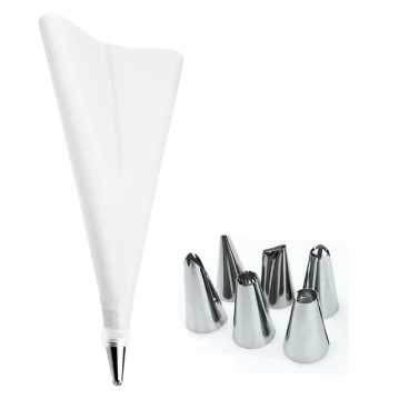 Set duze si pos pentru glazura,6 forme,alb