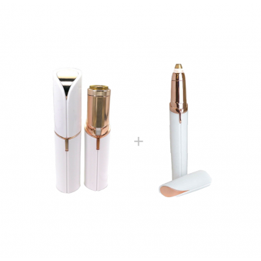 1 + 1 CADOU - Set epilator facial si Trimmer pentru sprancene