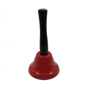 Clopotel din Metal rosu , 15 cm, cu maner, model mare