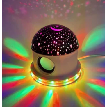 LAMPA MUZICALA CU PROIECTIE STELE SI LUNA, BLUETOOTH, DIFERITE JOCURI DE LUMINI, FUNCTIE DE LAMPA DE VEGHE