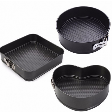 Set 3 forme pentru prajituri - forma rotunda, patrata si inima