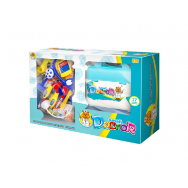 Set trusa medicala de urgenta, cu ustensile pentru doctor , 17 piese de joaca, multicolor