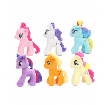 Set 6 Ponei Muzicali, My Little Pony, din Plus, 25 cm 