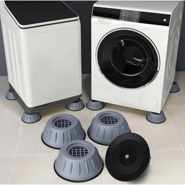 Set de 4 picioruse, anti-zgomot si antiderapante, suporti amortizare vibratii masina de spalat, amortizoare uscator de rufe, frigider, mobilier