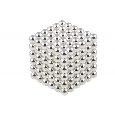 Puzzle neocube , 216 bile magnetice , argintiu , suport inclus teleMAG