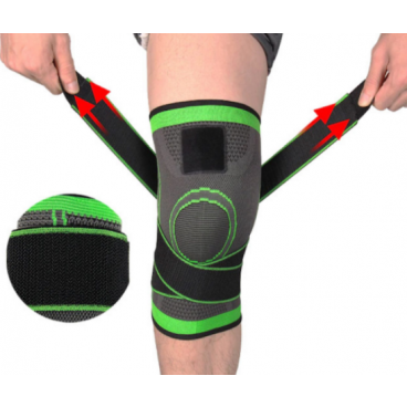 Genunchiera elastica ajustabila cu bretele elastice, bandaj pentru genunchi cu compresie, teleMAG