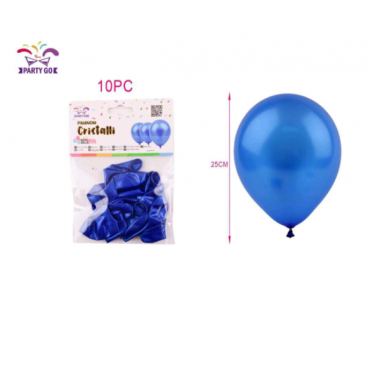 Set 10 baloane,latex,albastre,25cm,FA0761