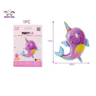 Balon delfin unicorn,74/66cm,FB1028