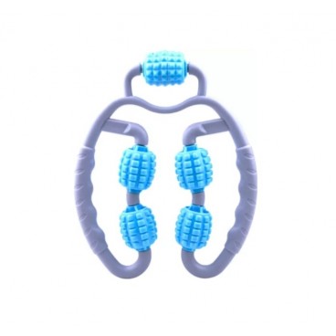 Aparat manual pentru masaj muscular, pentru brate, umeri, picioare, solduri, cu 5 role teleMAG