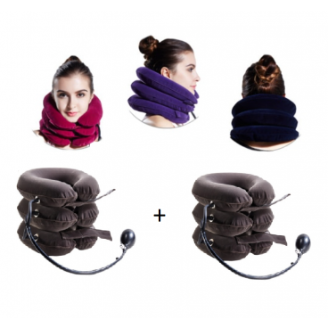 1 + 1 GRATIS Guler Cervical , Corectia coloanei, Eliminarea durerilor cervicale, Gonflabil, 3 camere