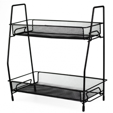 Organizator multifuncțional 2 etaje,negru,31x17x32cm