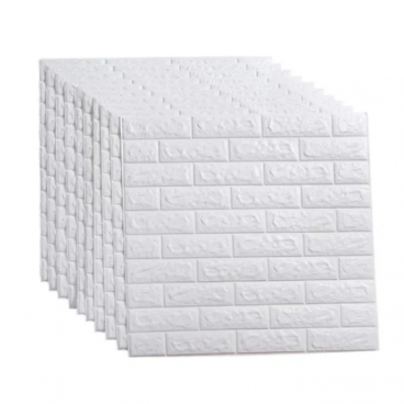 Set 20 Tapet 3d autocolant Alb, rezistent la apa, 70cm x 77cm x 4 mm teleMAG®