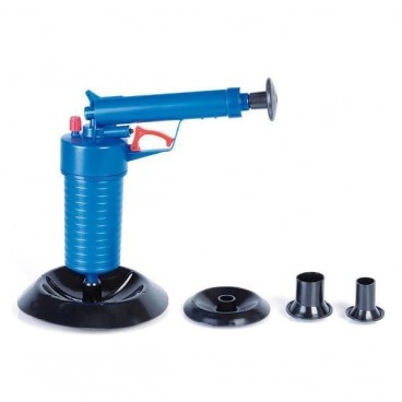 Pompa cu aer comprimat cu 4 accesorii pentru desfundat tevile de la chiuvete, cada, dus si toalete