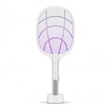 Paleta electrica anti tantari si insecte 2IN1cu lumina inclusa, stativ birou, utilizare manuala sau automata acumulator 400mAh 