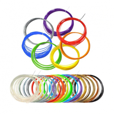 Set 20 filamente PLA pentru Creion 3D Magic, 1.75mm, 5m multicolor