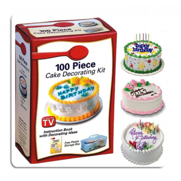 Set 100 piese pentru decorare torturi si prajituri, plastic.