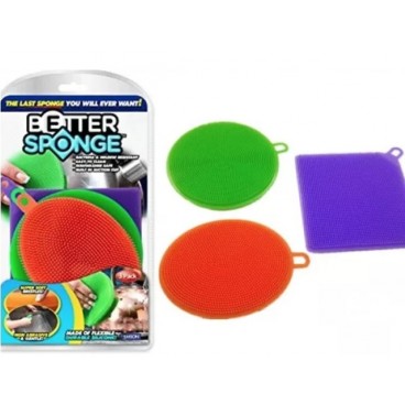 Set 3 bureti de vase din silicon Better Sponge