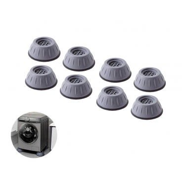 Set de 8 picioruse, anti-zgomot si antiderapante, suporti amortizare vibratii masina de spalat, amortizoare uscator de rufe, frigider, mobilier
