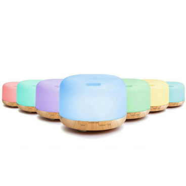 Difuzor aromaterapie cu ultrasunete, capacitate 300ml, LED 7 culori teleMAG